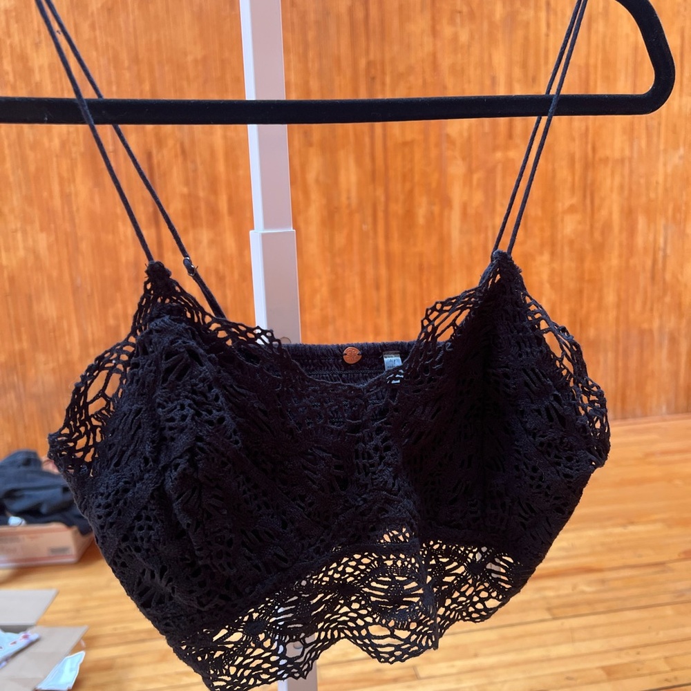 Free People Black Lace Bandeau Intimates